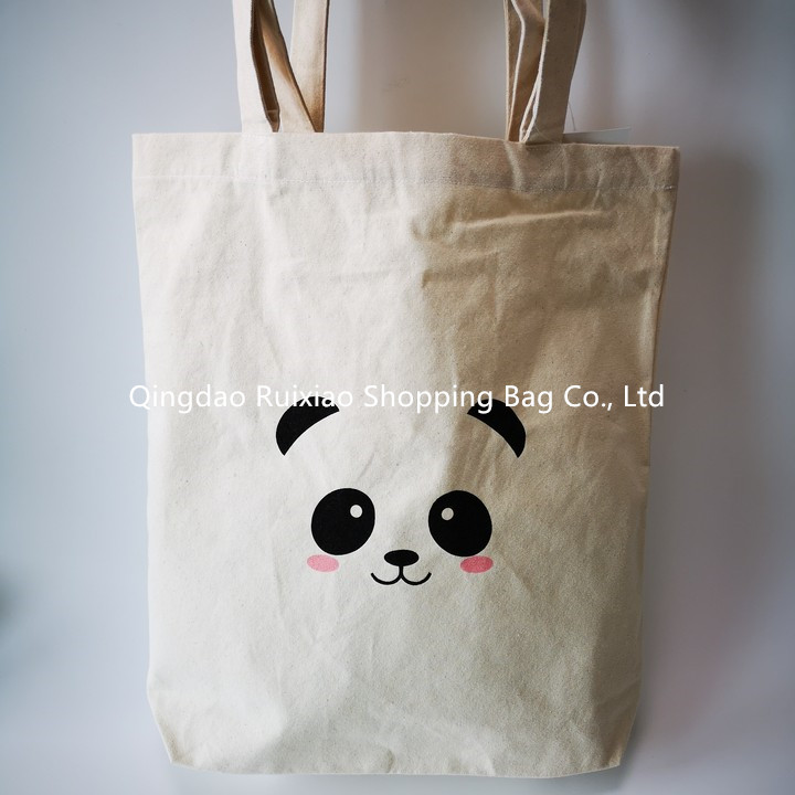 100% cotton double handles canvas tote bag
