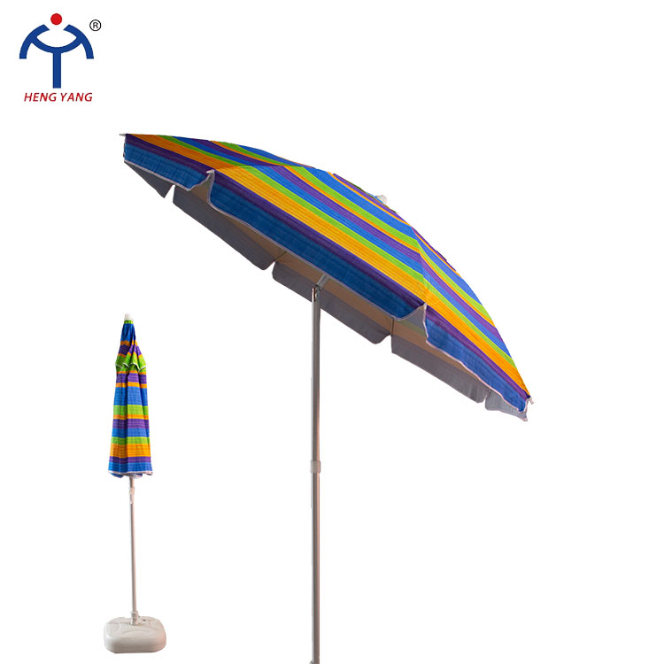 OEM customized 200cm stripe beach umbrella