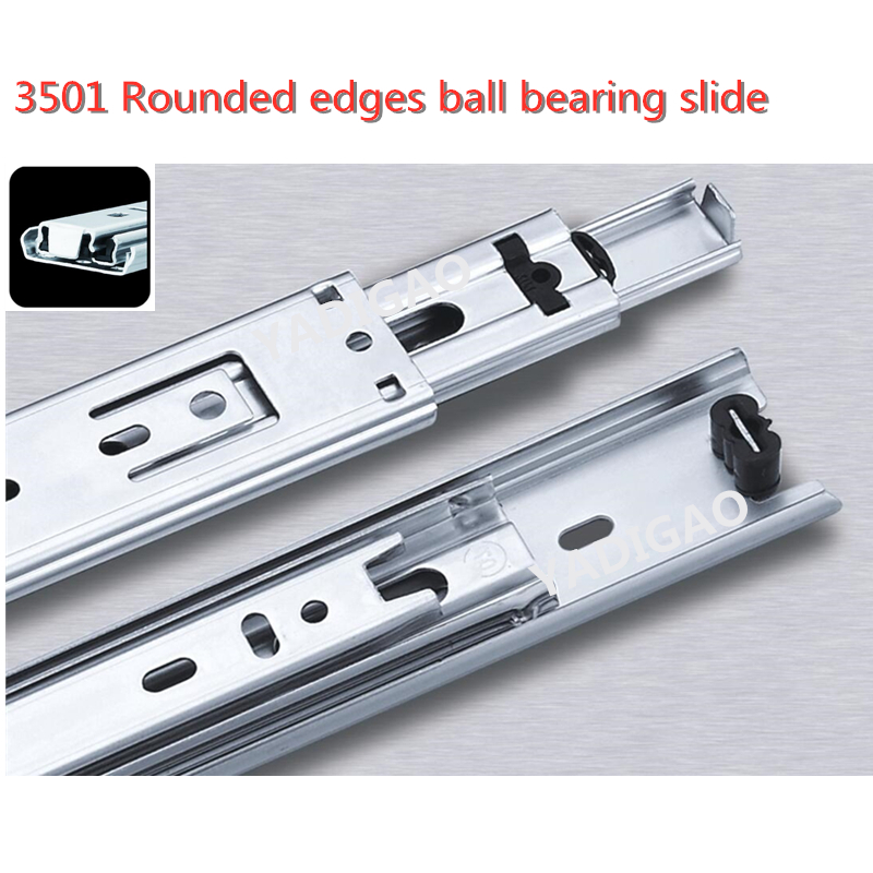35/45MM Rounded edges ball bearing slide drawer slide