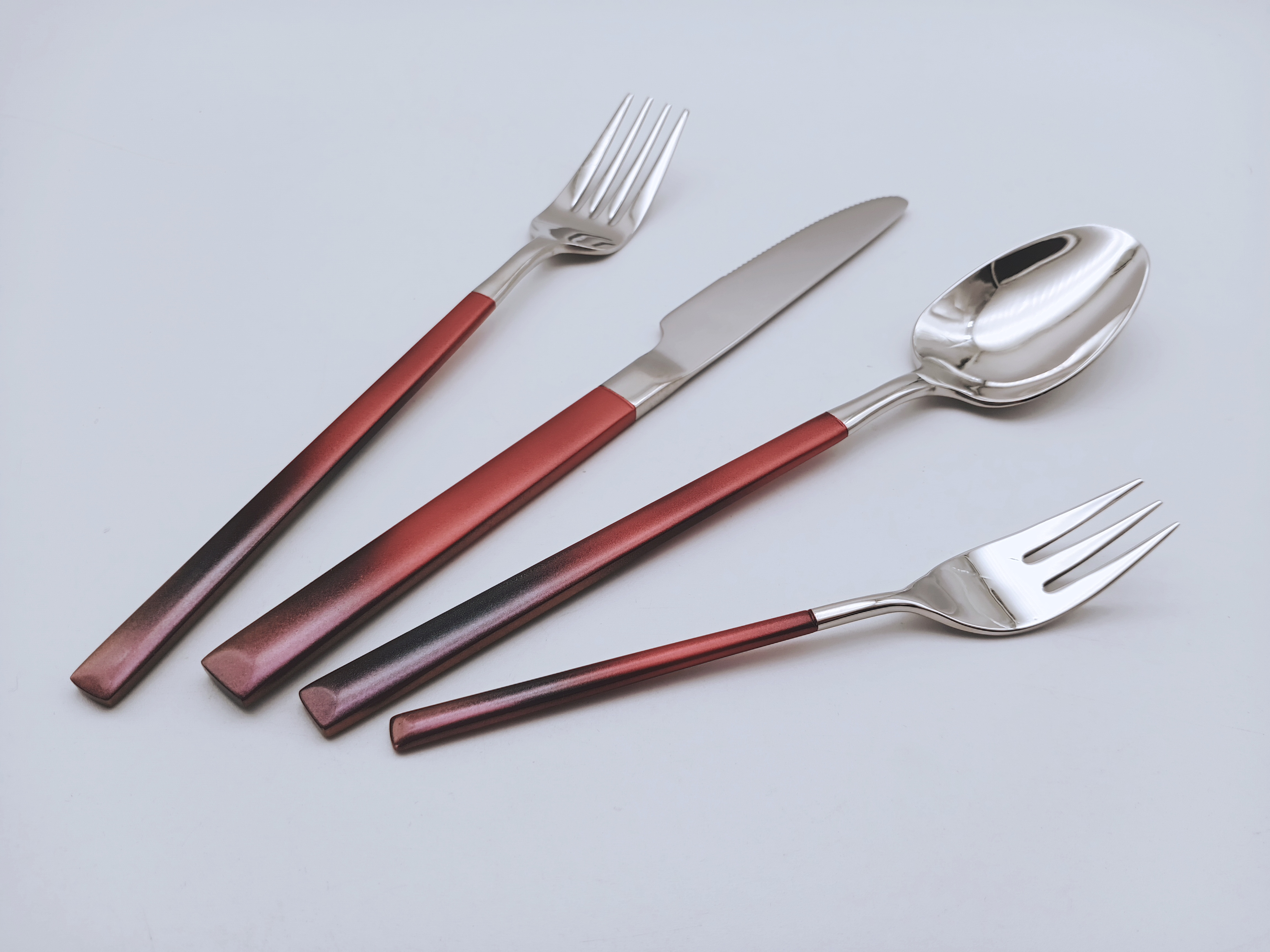18/0 Stainless Steel Matte polish Satin polish cutlery RED Handle Cutlery