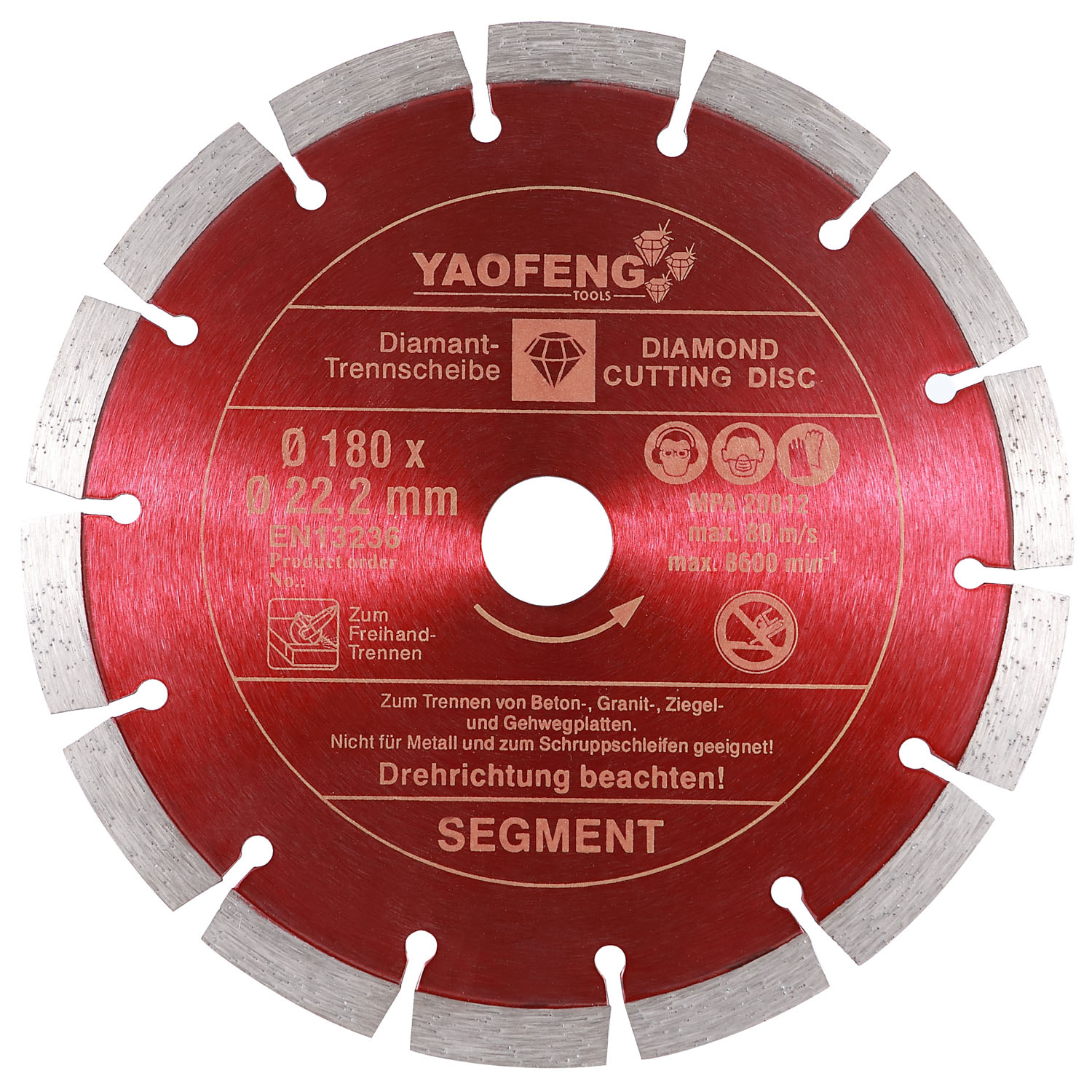 180mm Diamond Disc for Dry Cutting