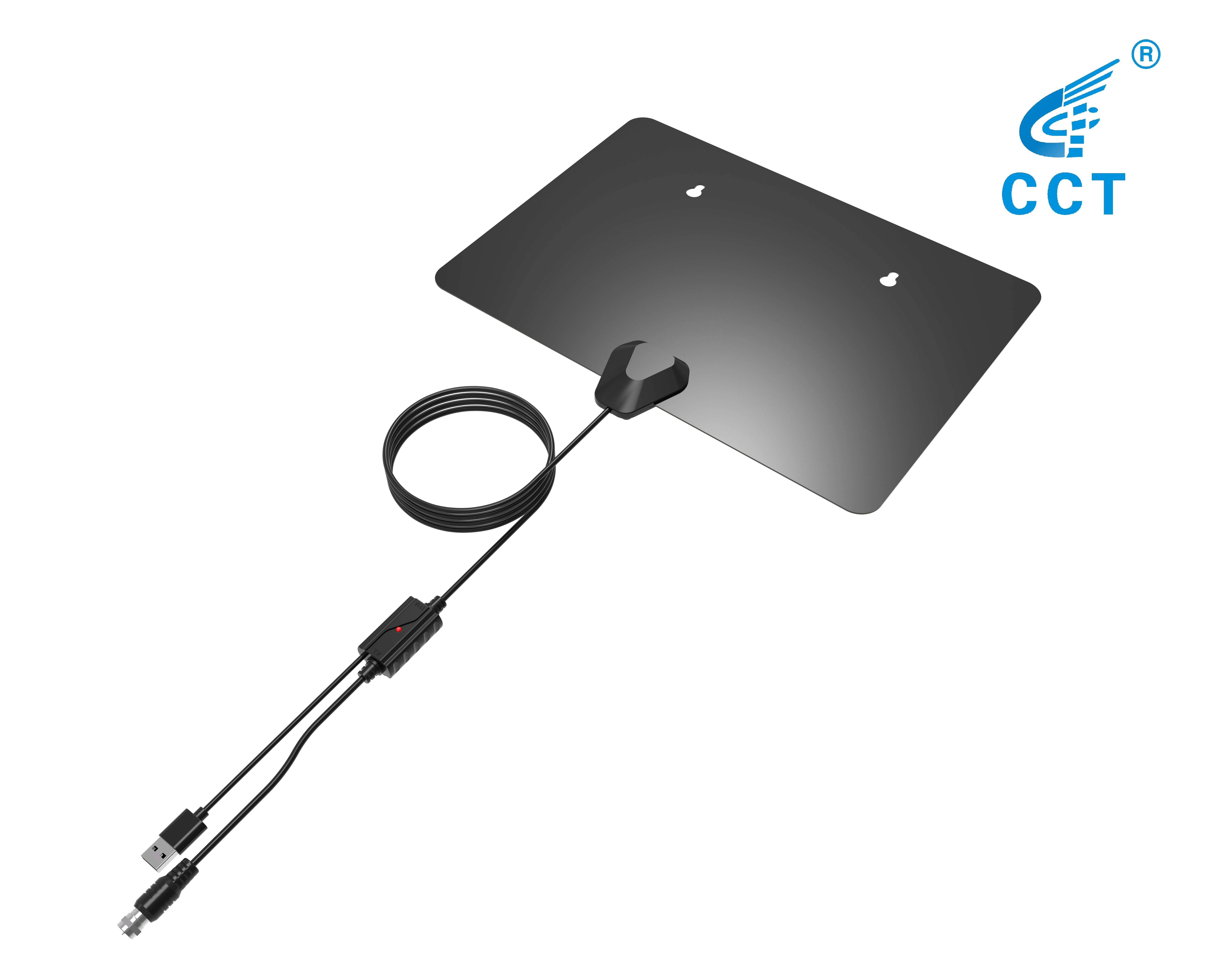 Super thin amplified HDTV indoor antenna HDA-033H4USB