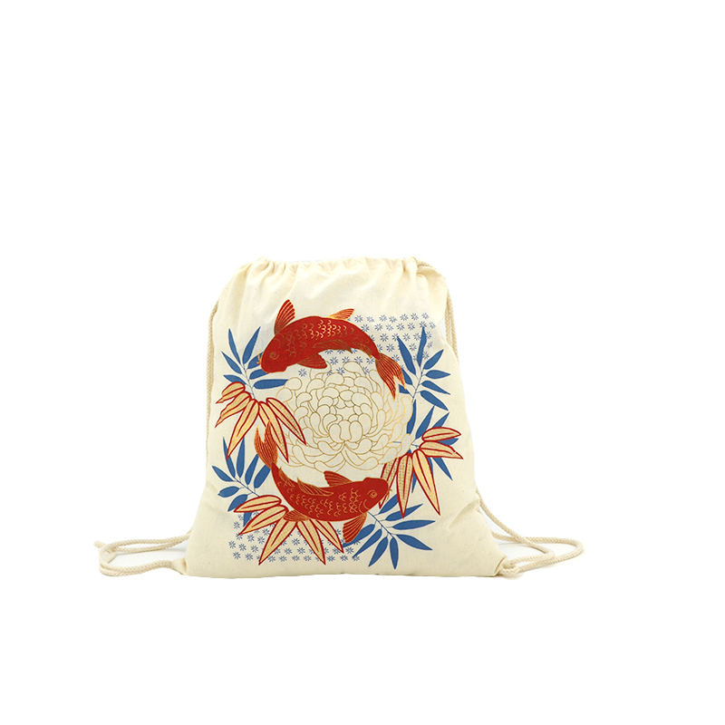 Cotton drawstring bag