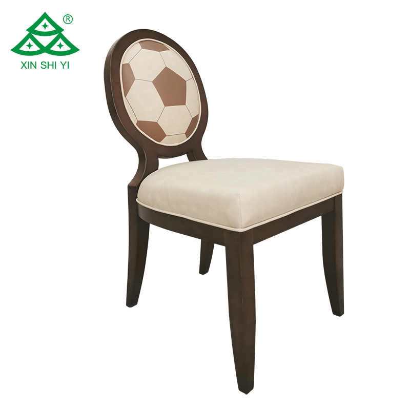 Modern Hotel Furniture Themed Restaurant Custom Wood Football Dining Chairs