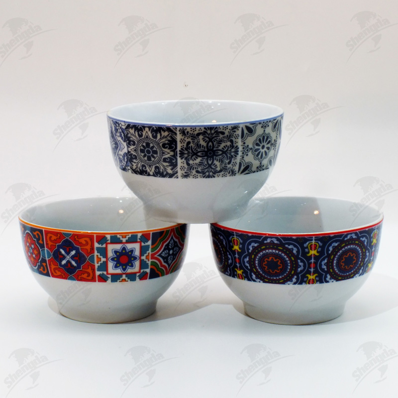 5.5" Footed Bowl with Morocco Design