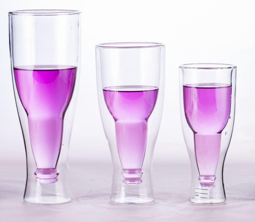 Double wall glass coffee cup