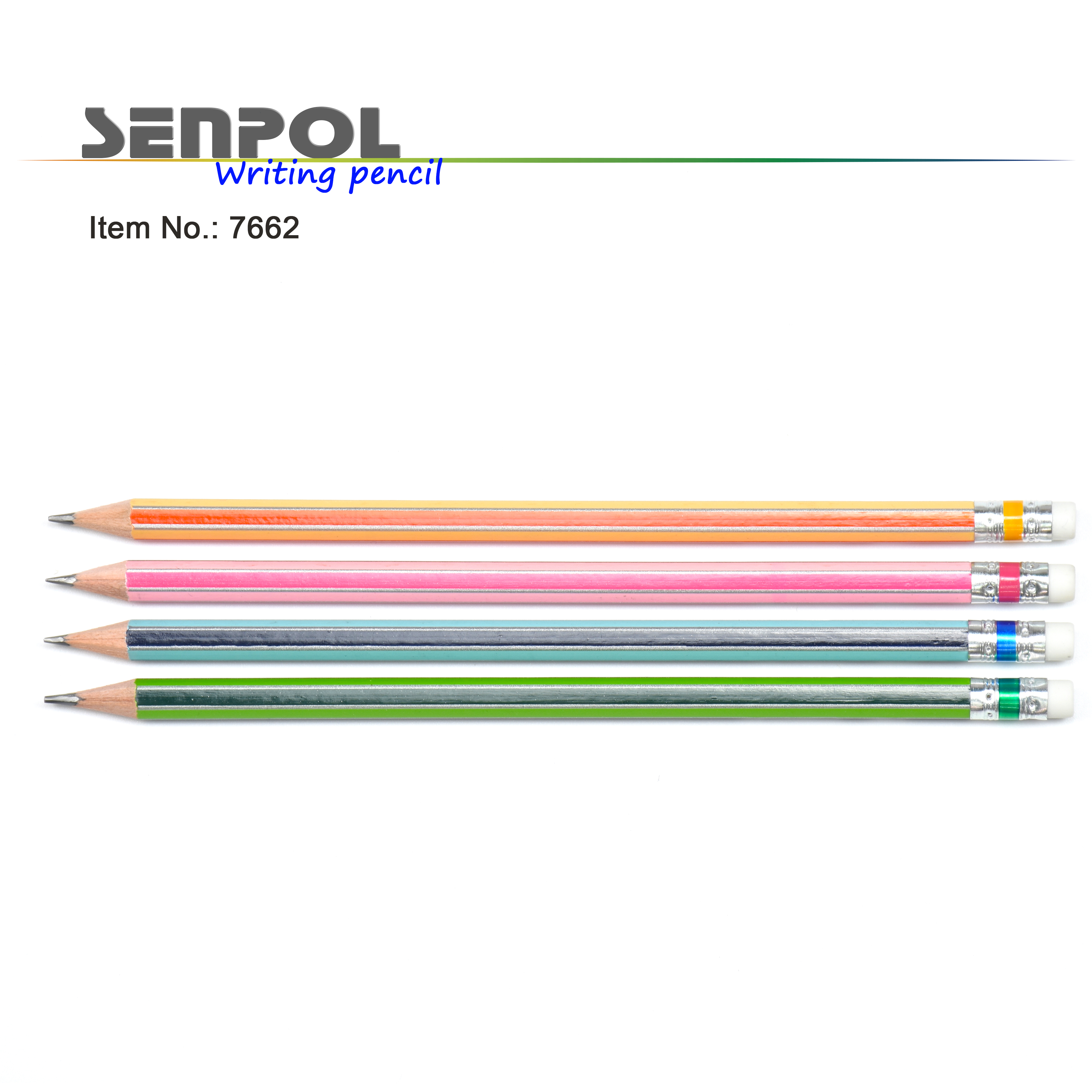 Graphite HB pencil with eraser