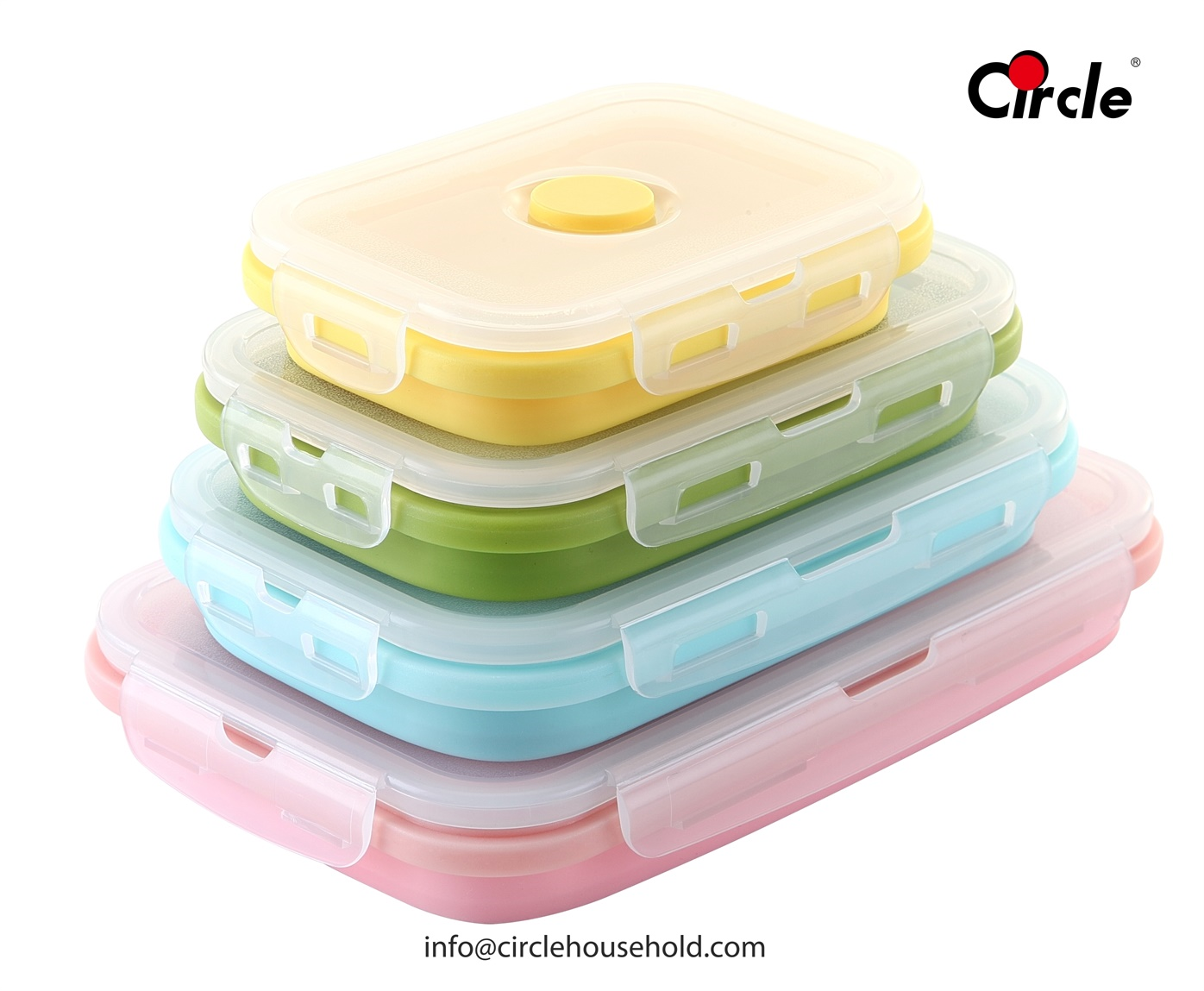 Foldable silicone food container