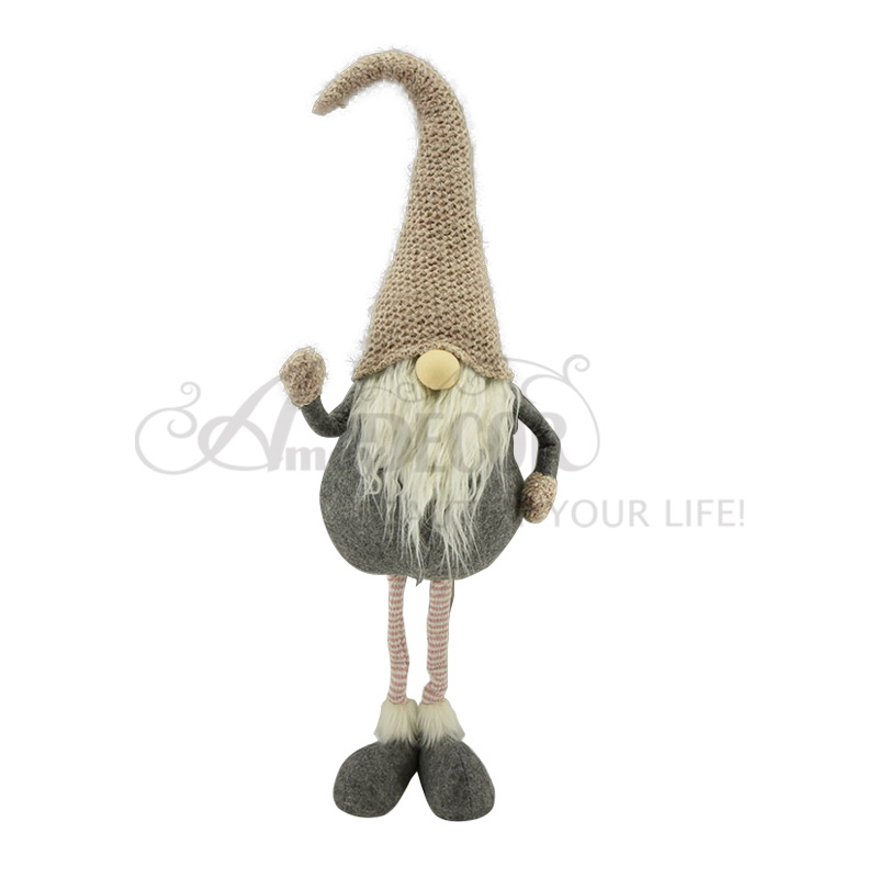 1Asst Fabric standing pink gnomes