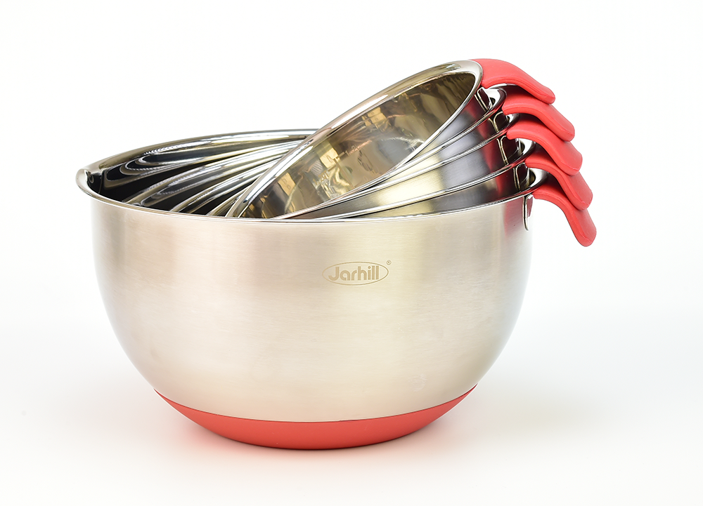 Mixing Bowl /With Red Silicon Bottom /With Mouth &handle