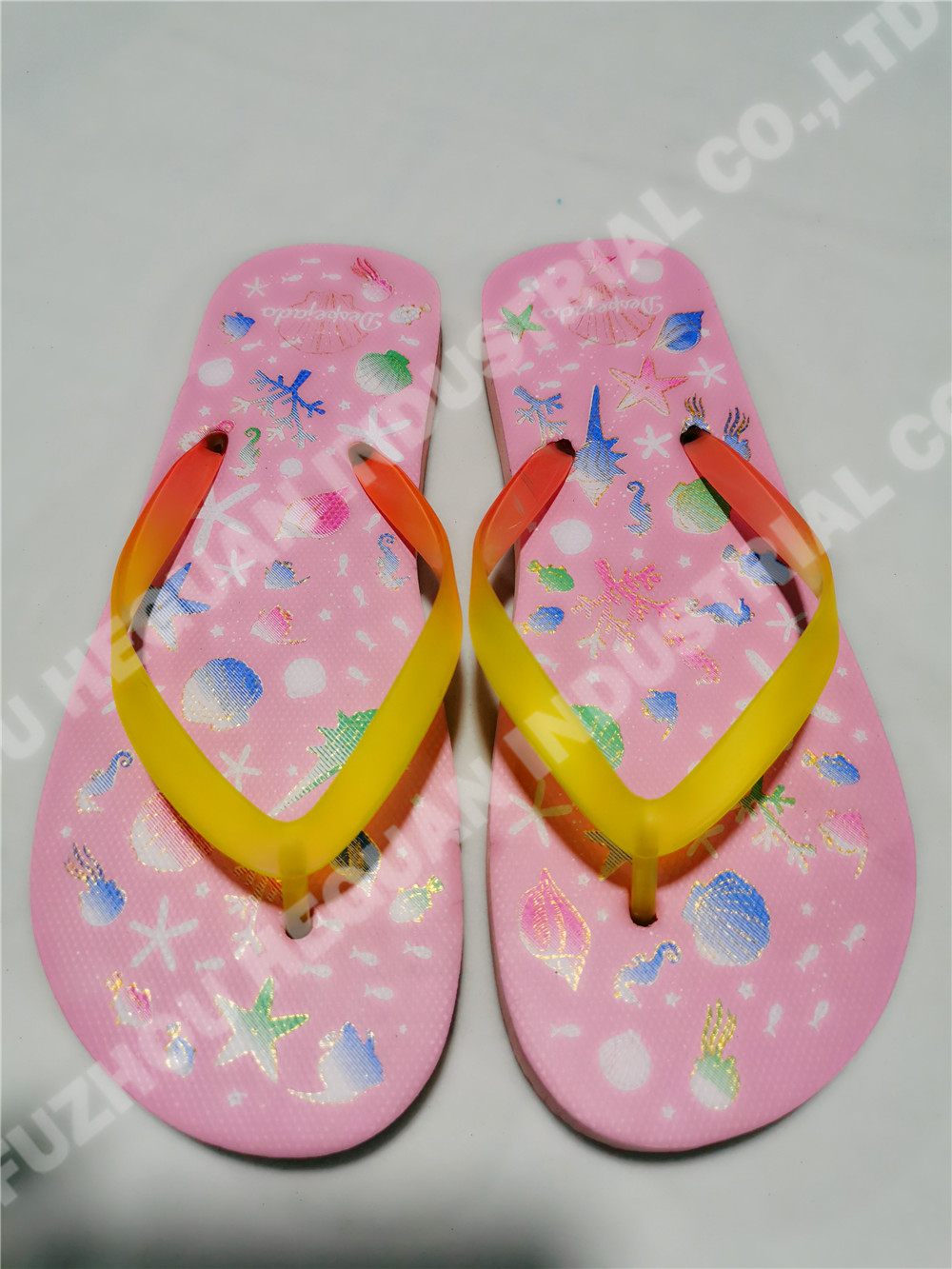 Girl GradientRamp seafood printing beach flip flops