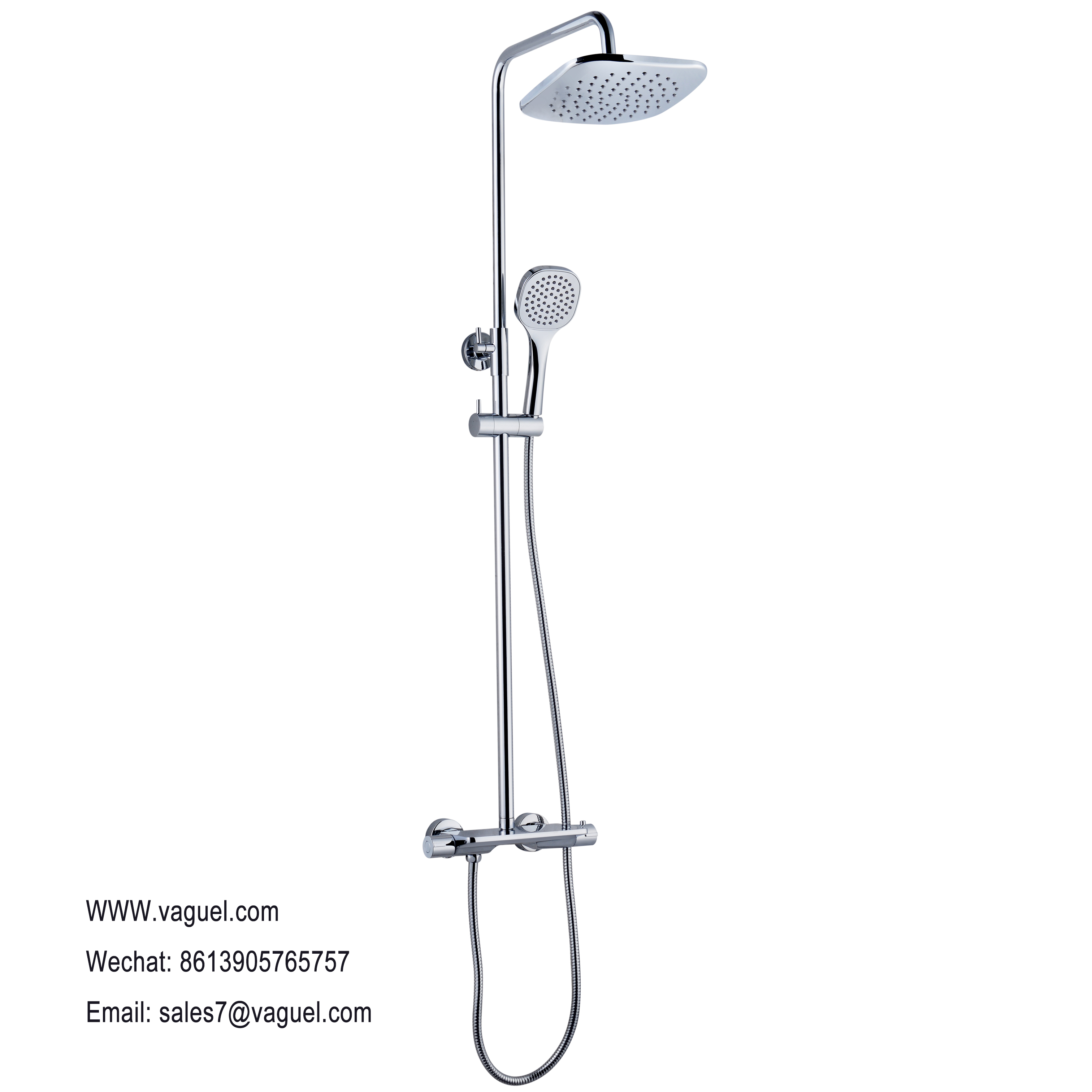 Thermostatic shower column