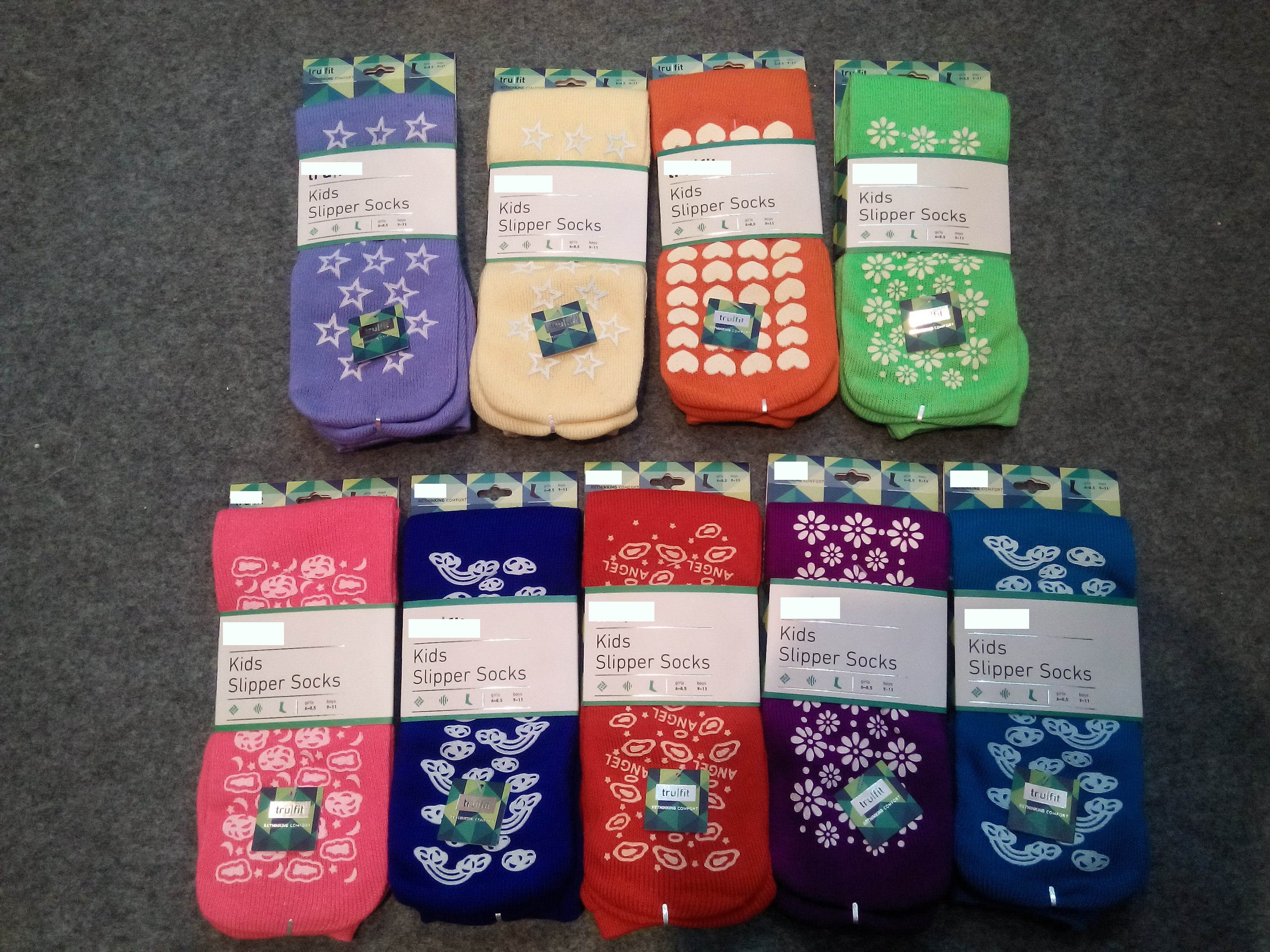 Womens tube socks with anti-slip printing