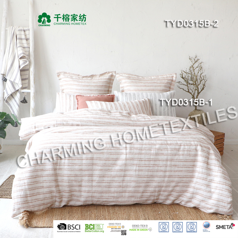TYD0315 Prewashed cotton jacquard bed linen