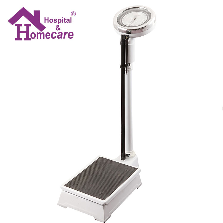 Body weight balance with height gauge