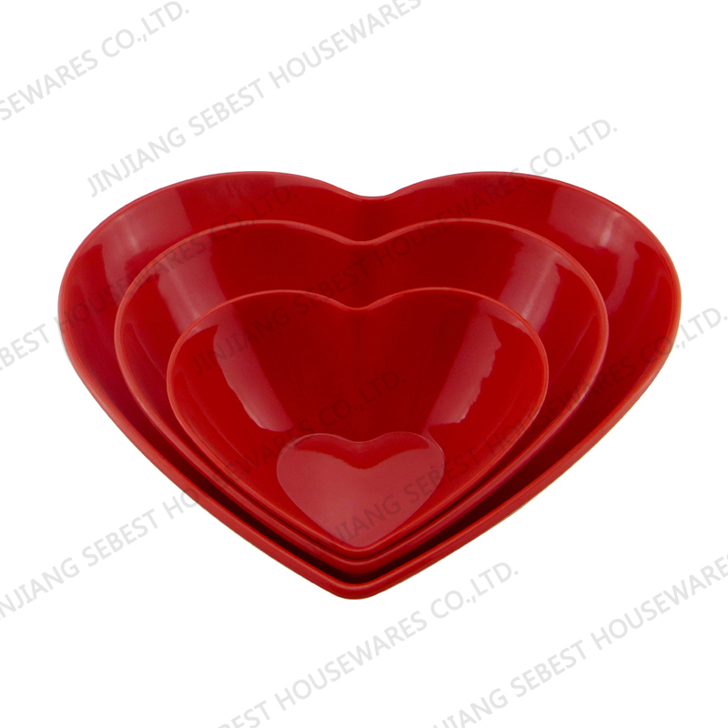 SEBEST Melamine Heart Shaped Bowl Set SEMD056