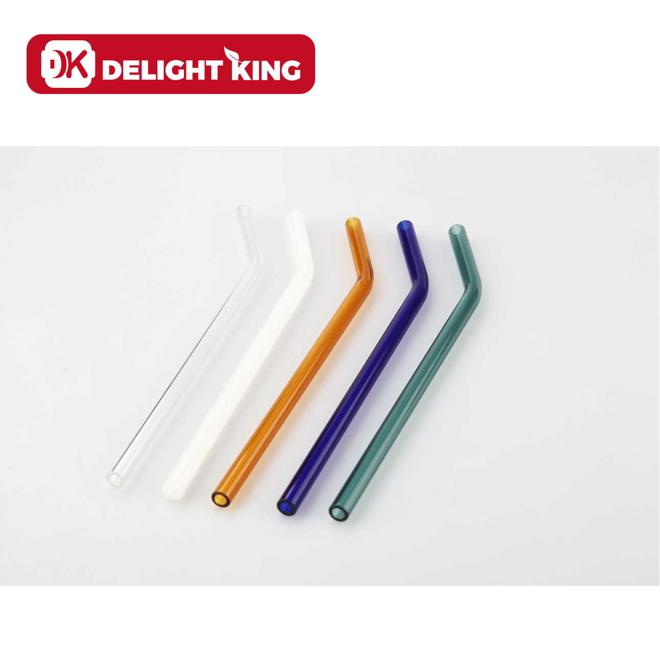 DK GLASS High borosilicate eco-friendly glass straw sets cocktail staw