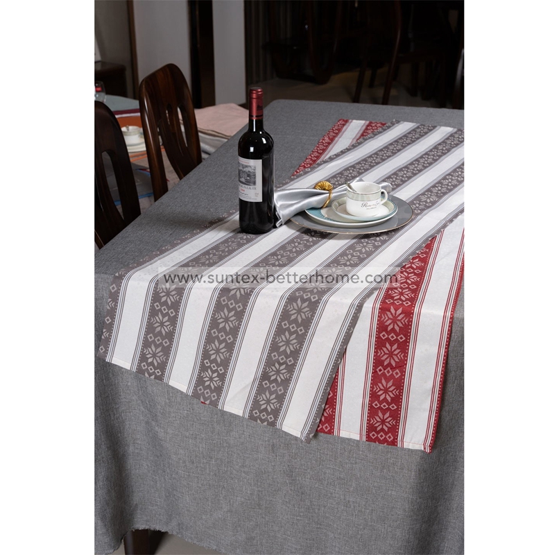 Home Decoration Wedding 100% Polyester Jacquard christmas table runners