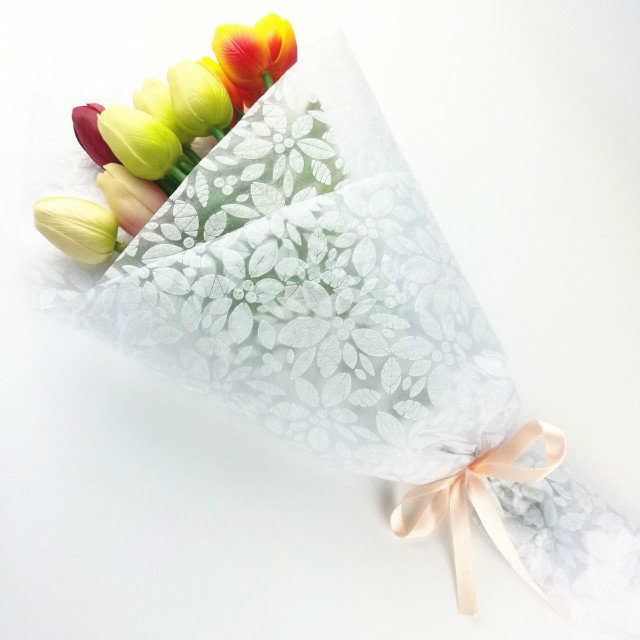 Leaf Embossed Non woven flower wrapping non woven
