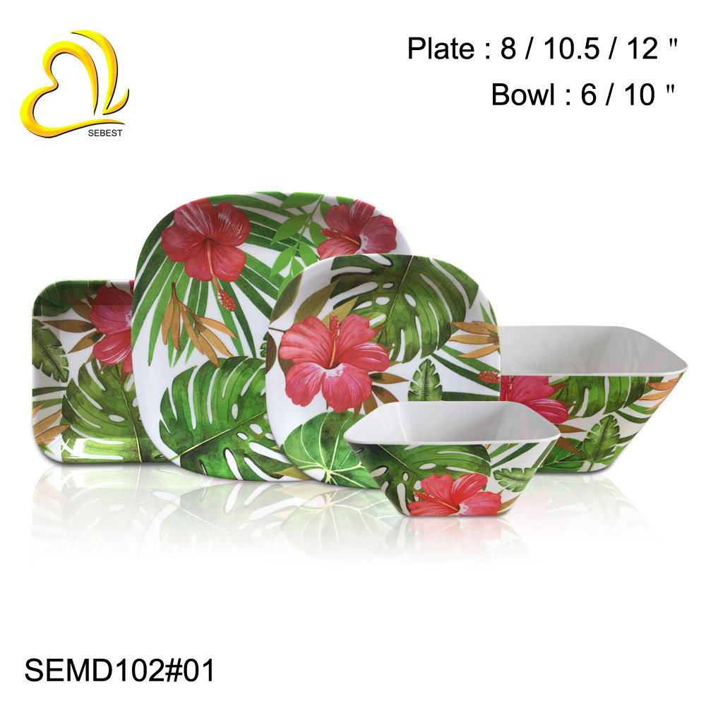 SEBEST design novel, bright color melamine tableware SEMD102