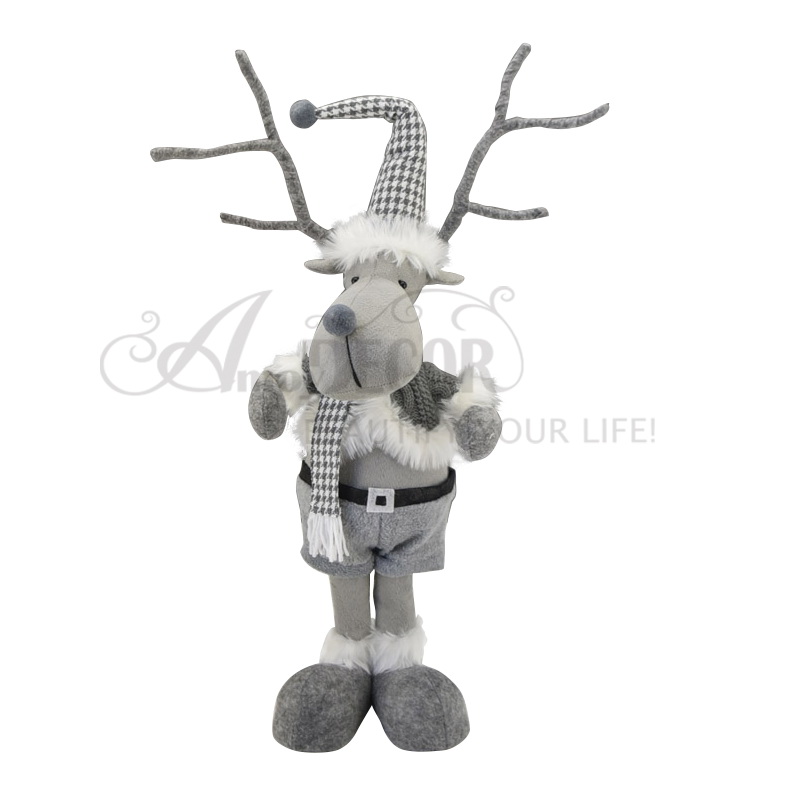 1asst.fabric Moose Standing On Board With Swallow Gird Scarf