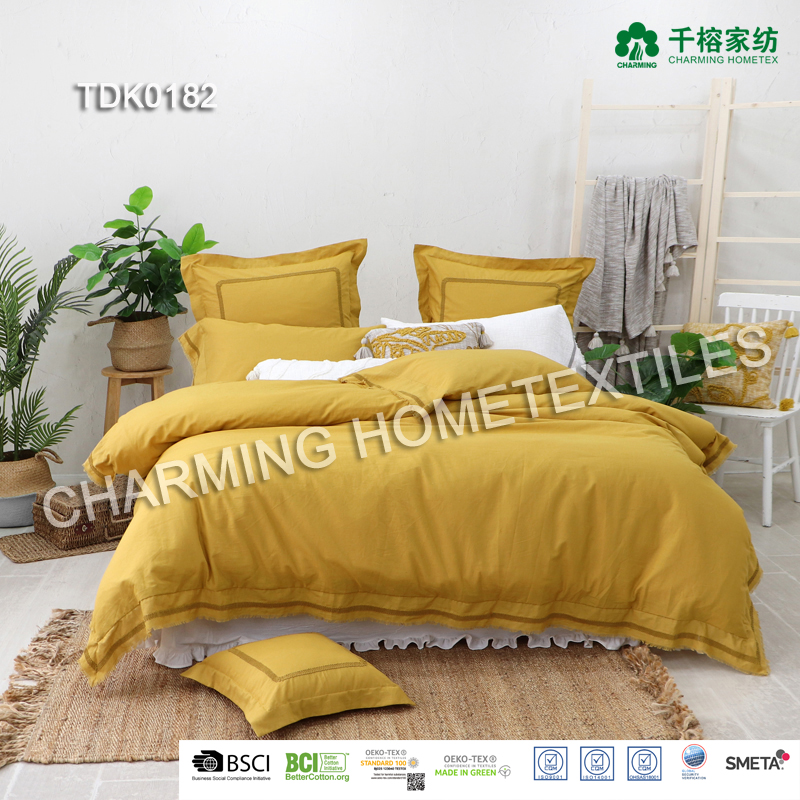 TDK0182 Cord embroidery fringe bed linen