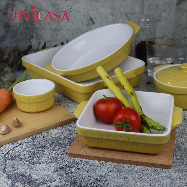 Ceramic bakeware set stoneware baking dishes dutch oven rectangular baker pie dish loaf pan oval baker square baker ramekin