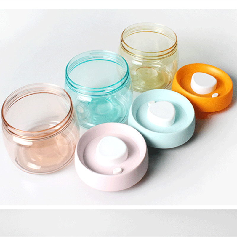 Freshness Keeping storage containers Colorful PET plastic vacuum canister 1200ML fruits nuts jars