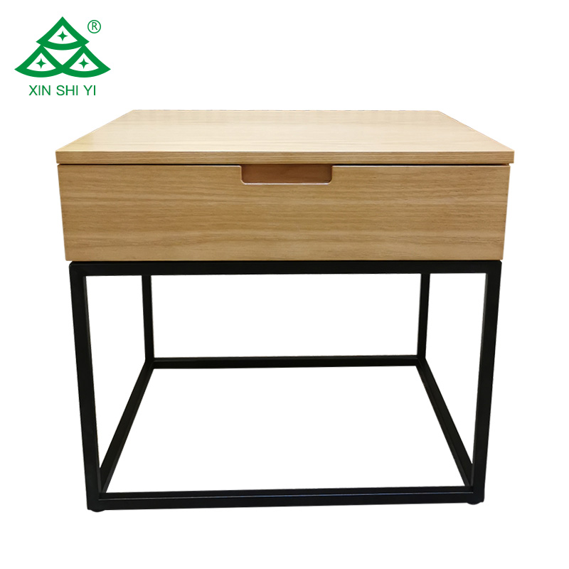 Modern Nightstand Wooden Metal Frame Nightstand Factory Wholesale