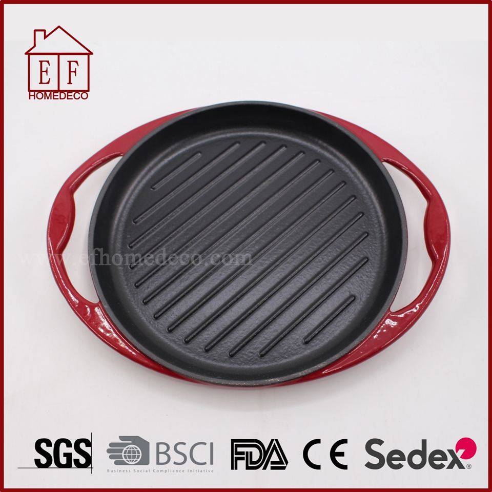 Enamel Cast Iron Grill Pan
