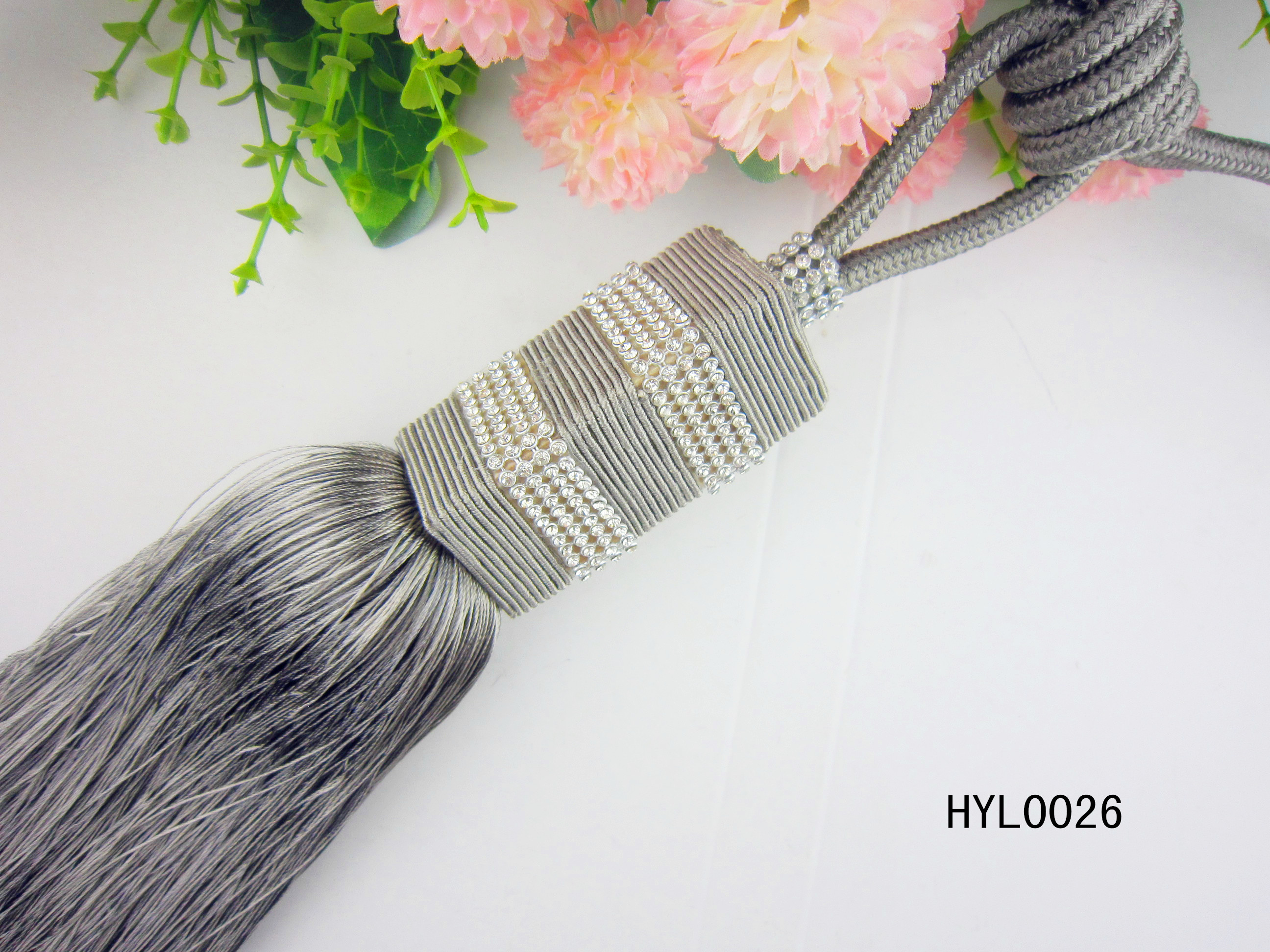Curtain decorations, curtain tieback, holdbacks, holder for curtains, window accessory, magnetic tie, metal,cotton, polyester