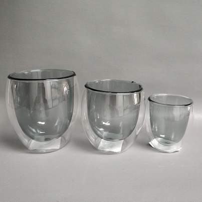 300ml/220ml/80mi colored double wall cup