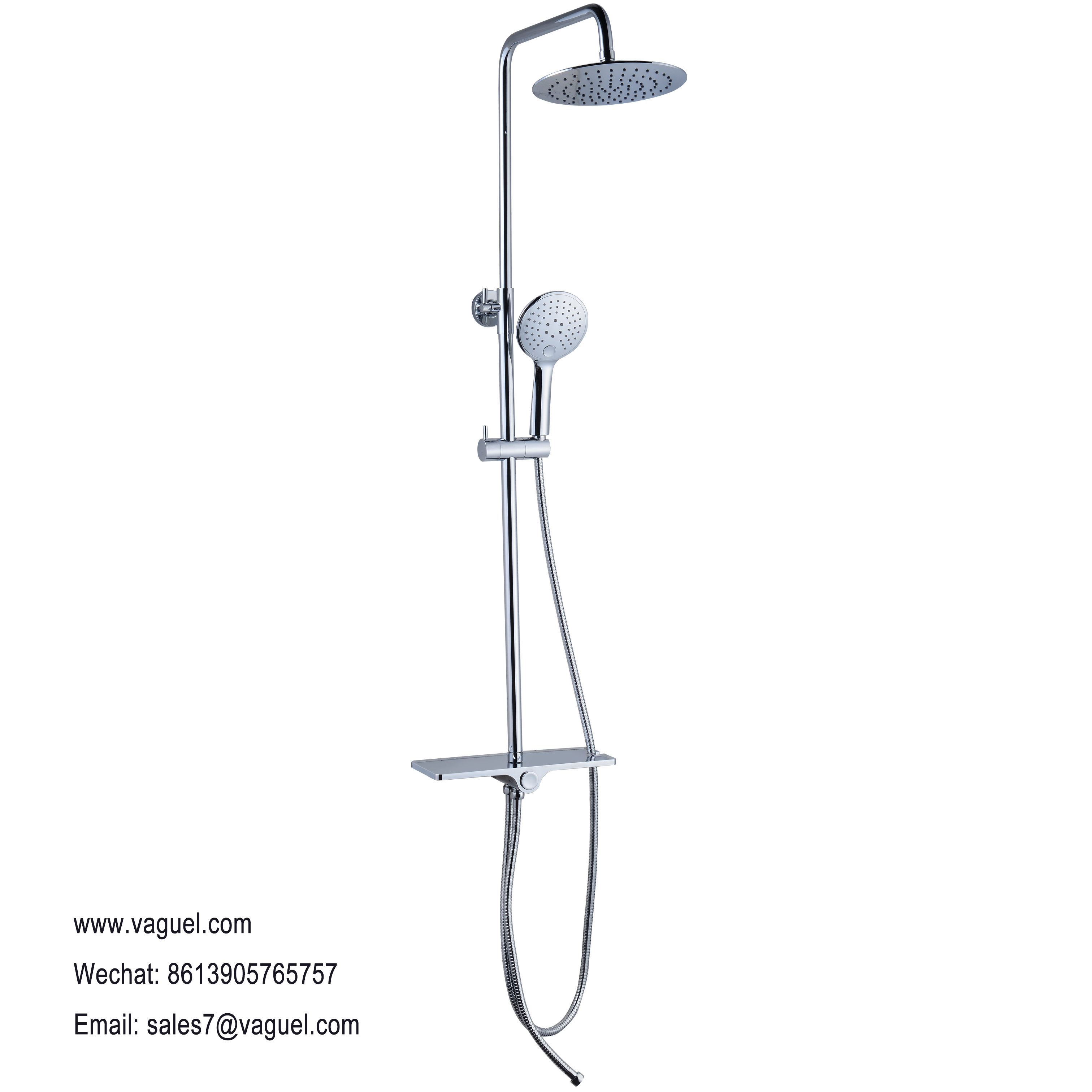 Thermostatic shower column