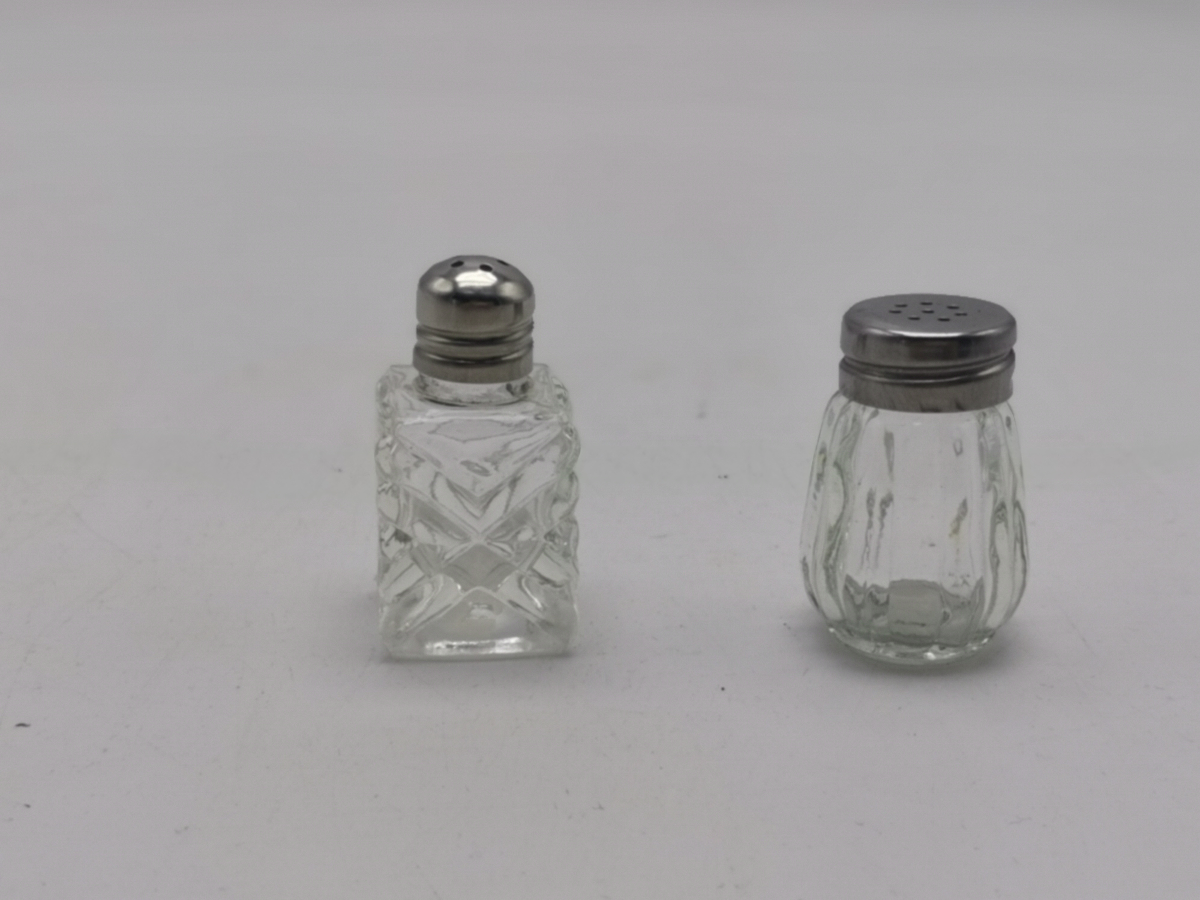 mini Glass spice jar with metal lid