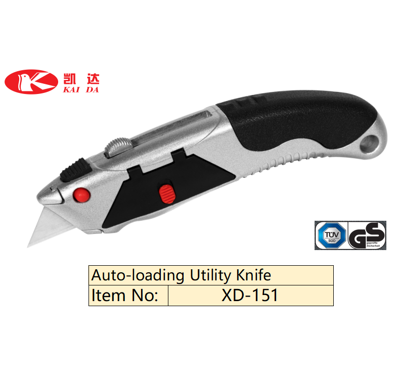 Heavy duty auto-loading utility knife