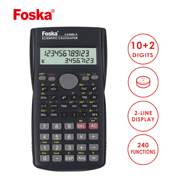 10+2 Digit 2-Line Display 240 Function Electronic Scientific Calculator