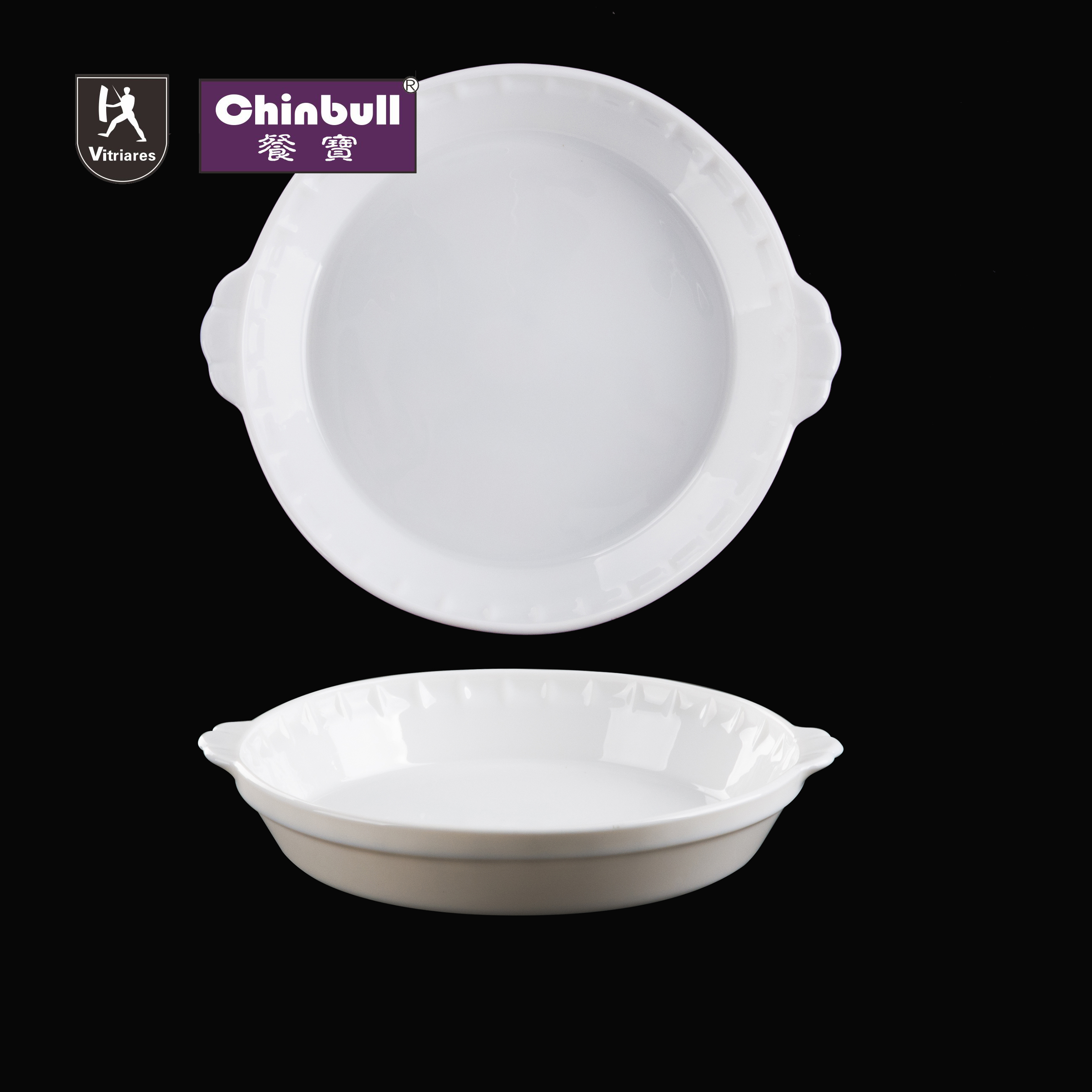 Round dish with handle(opal glassware）