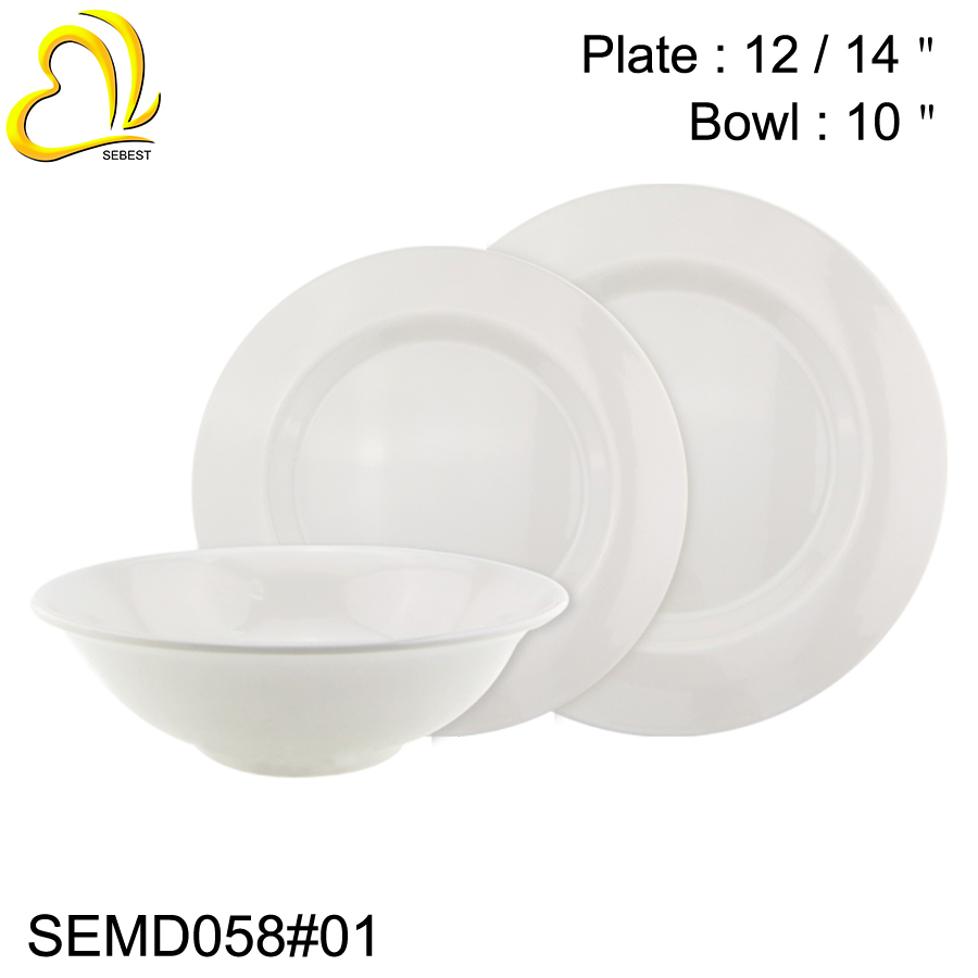 1 SEBEST solid color design of melamine tableware SEMD058