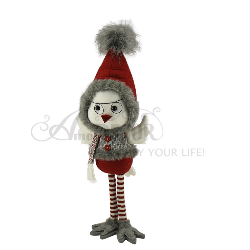 1asst.fabric Standing Bird With Polyform Head