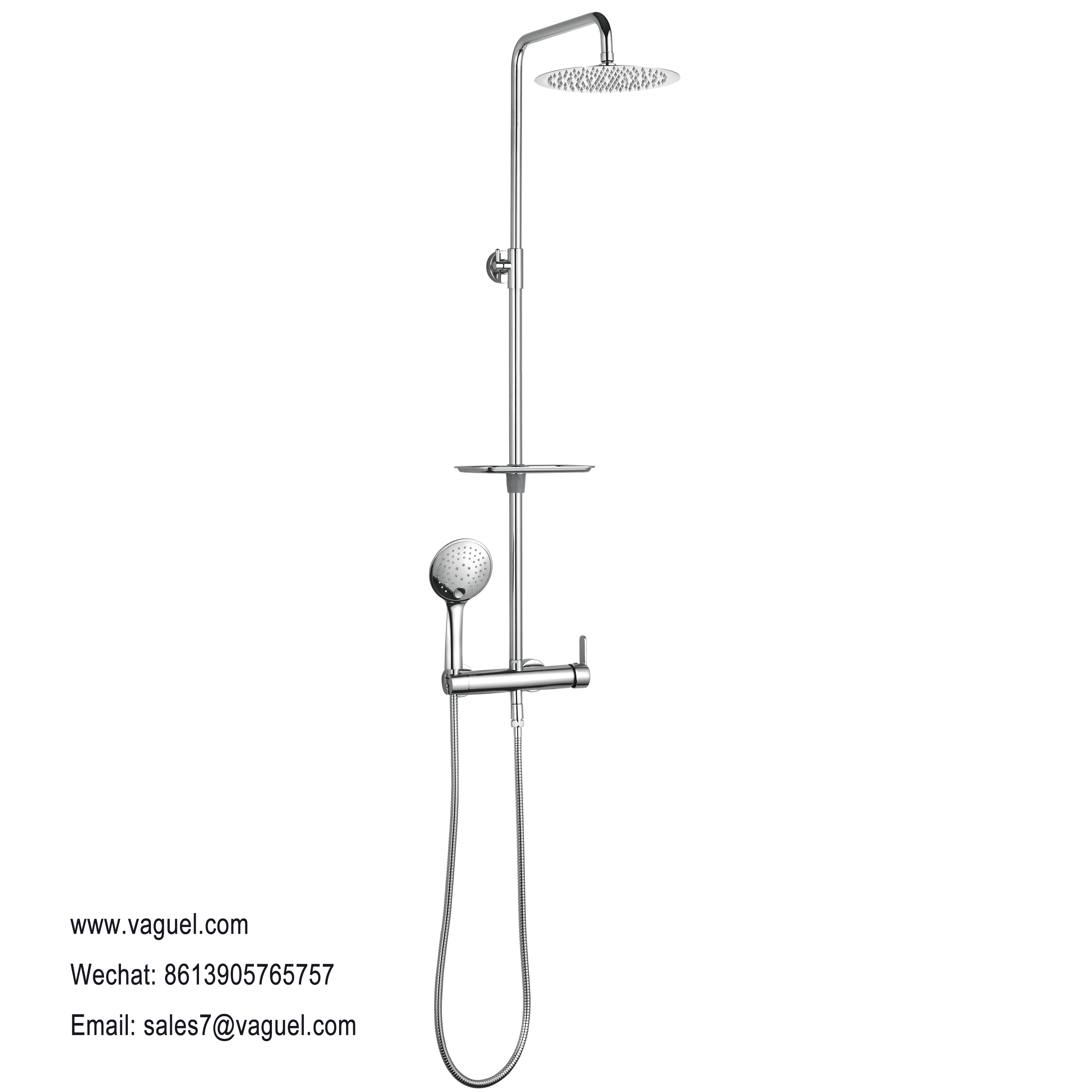 Thermostatic shower column