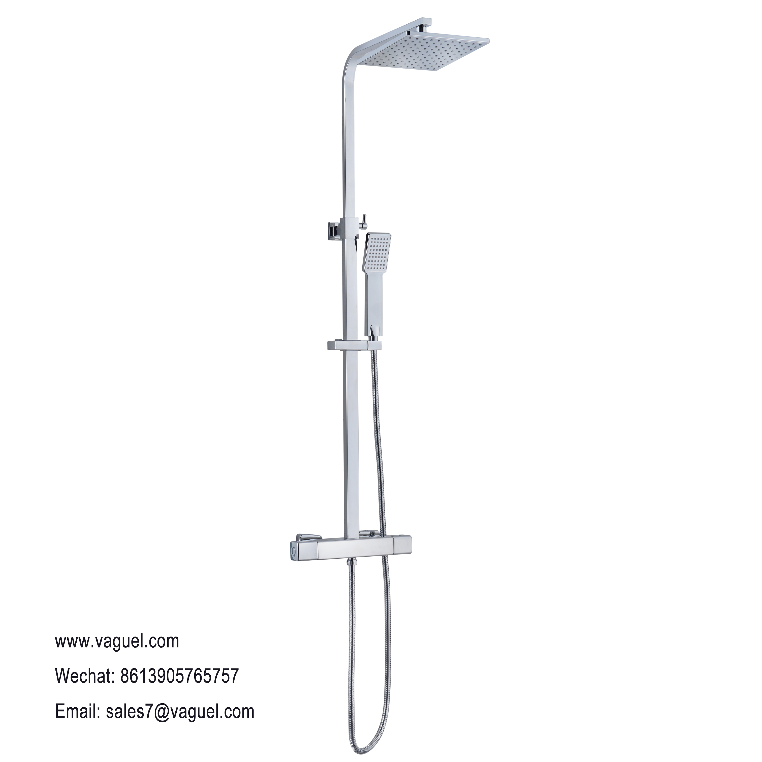 Thermostatic shower column