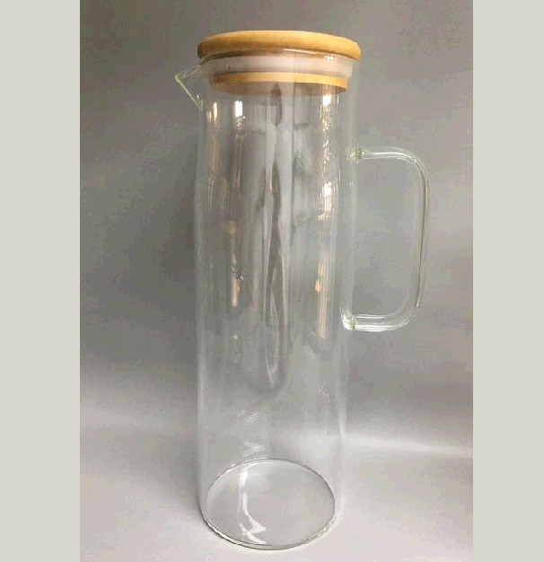 1400ML Borosilicate Carafe with Bamboo Lid