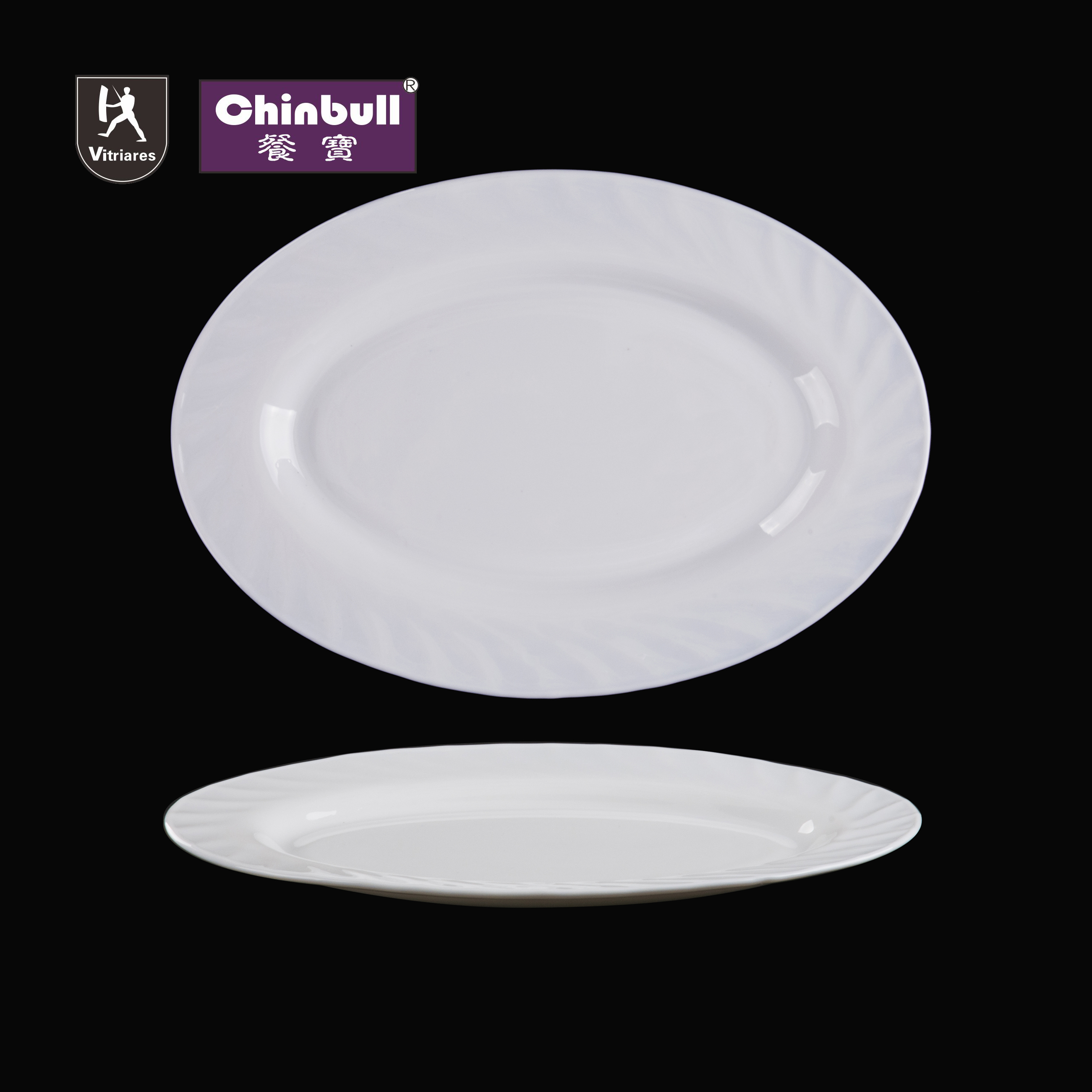 Oval plate(opal glassware）