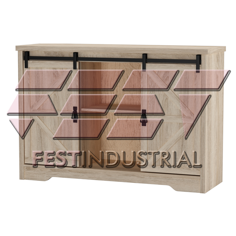 Side cabinet with Barn door