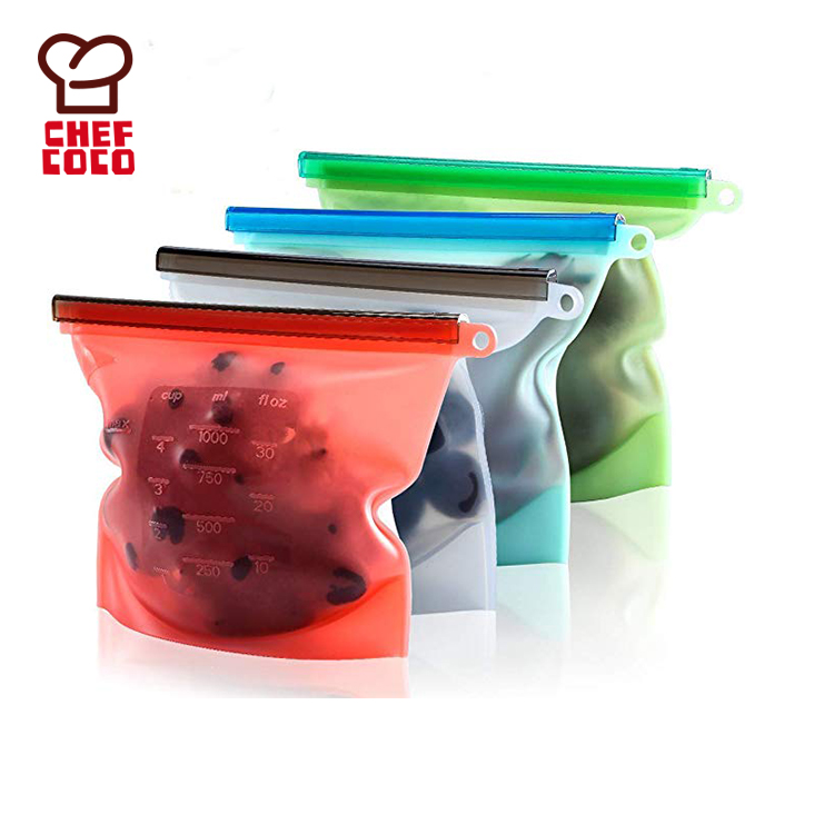 Fresh silicone bag reusable storage fridge bag
