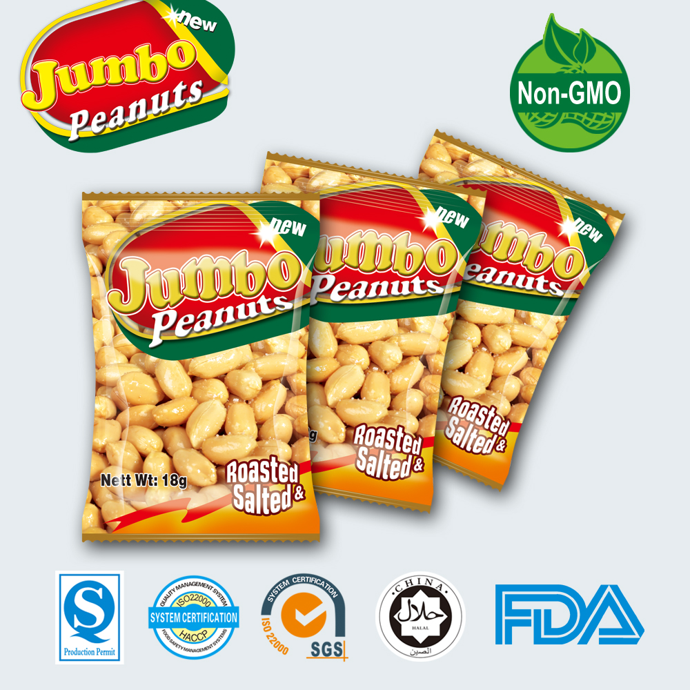 roasted peanuts packing in bag