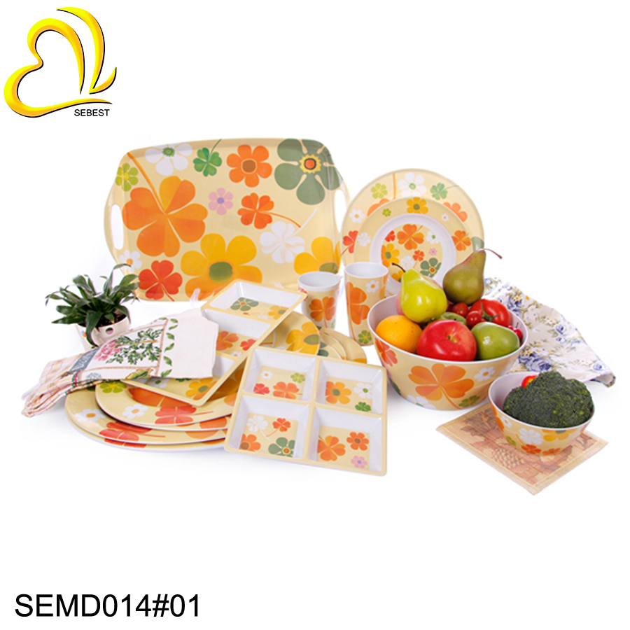 1 SEBEST brightly colored fruit patterned tableware SEMD014