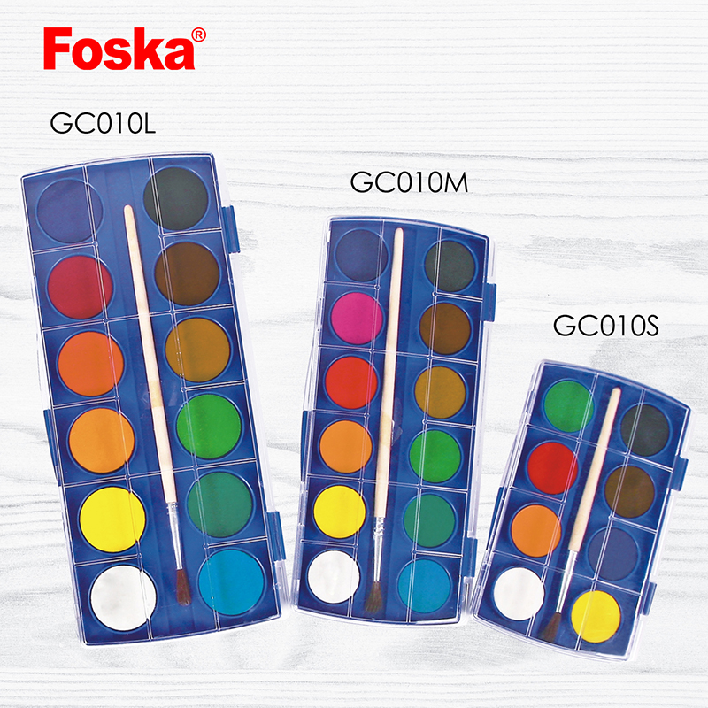 Foska High Quality Portable Travel Water Color Paint Set with Brush