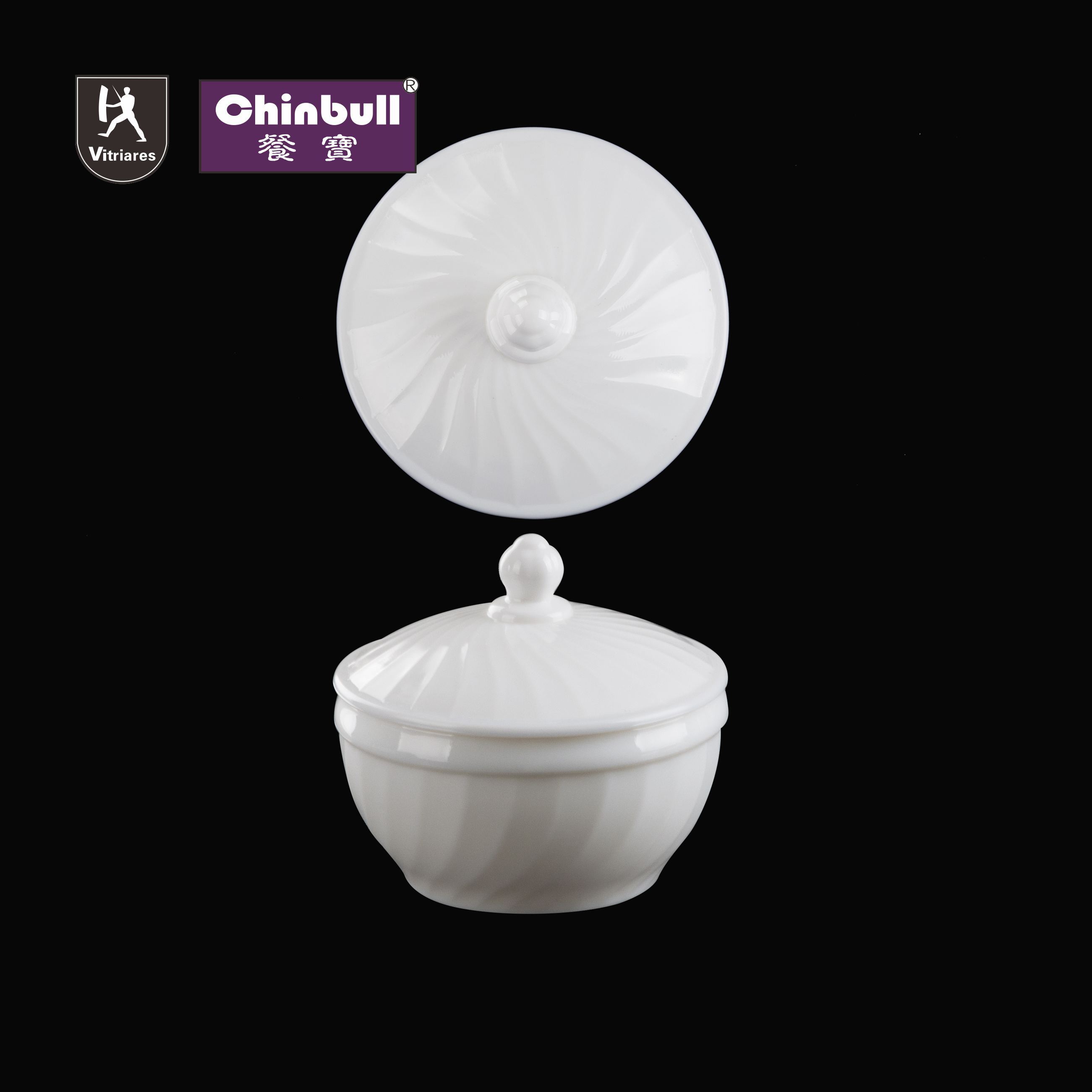 Soup Bowl with lid(opal glassware）