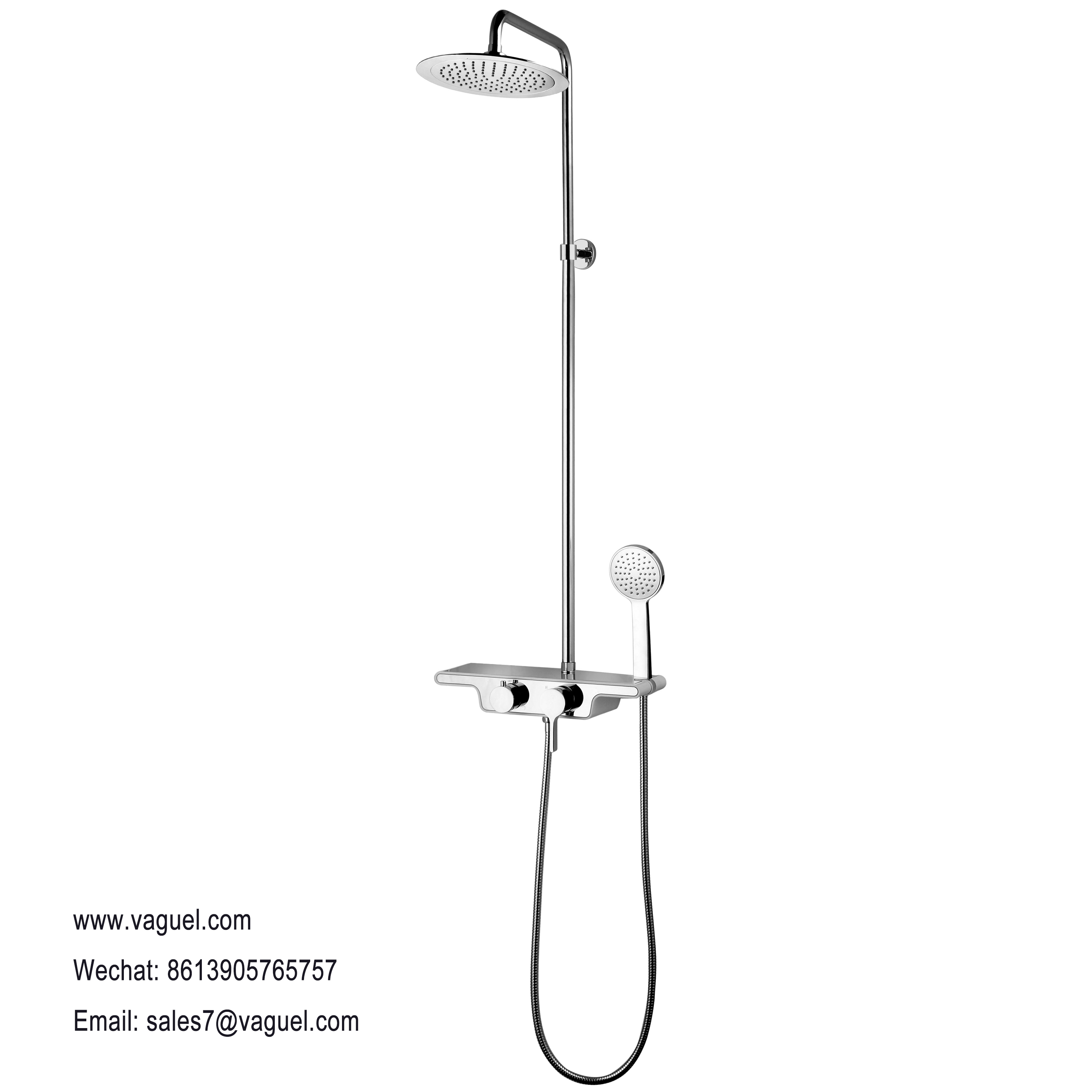 Thermostatic shower column